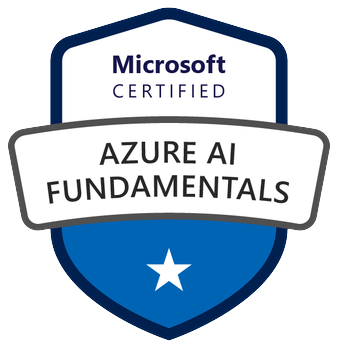 Microsoft Certified: Azure AI Fundamentals badge